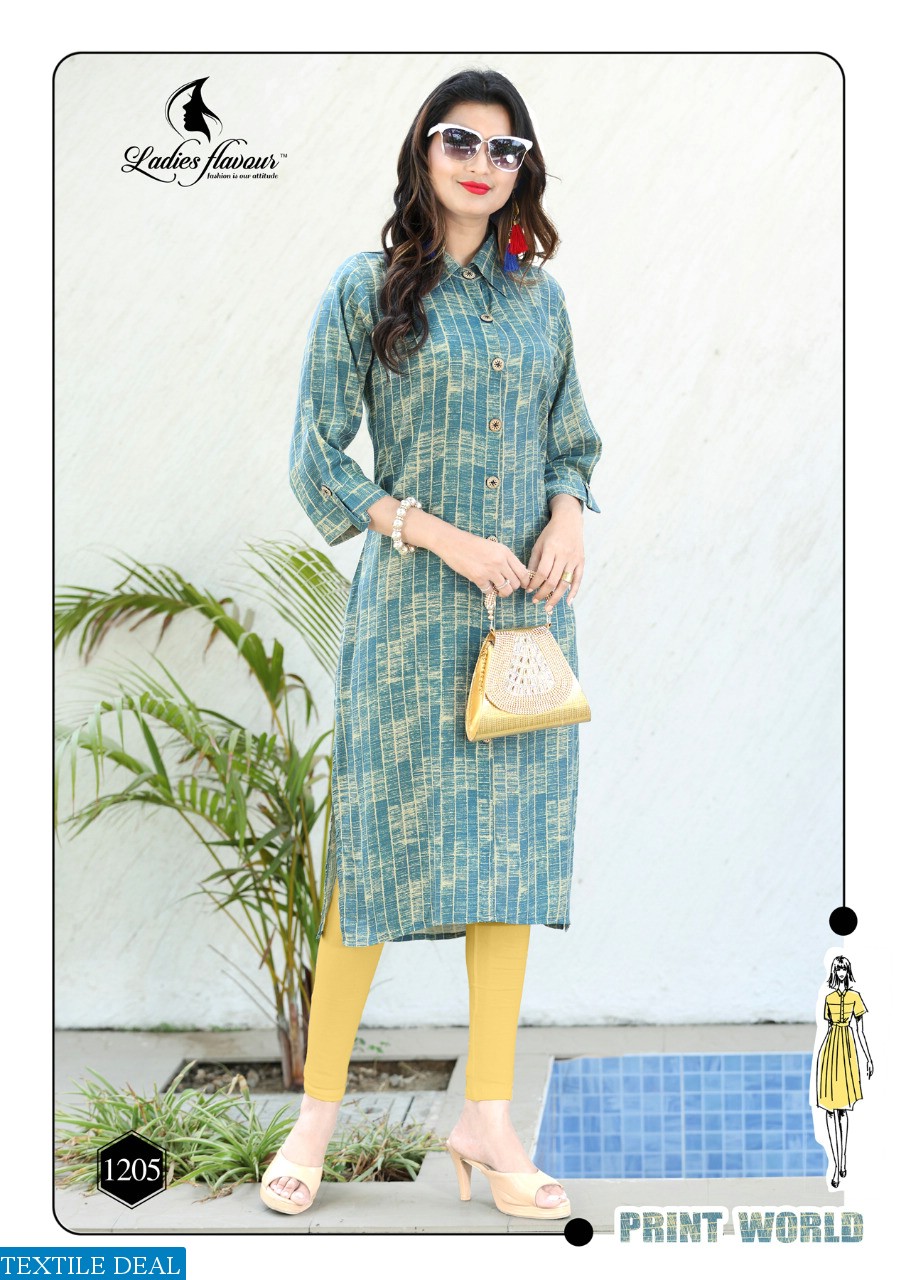 ladies flavour print world Wholesale ready made kurtis